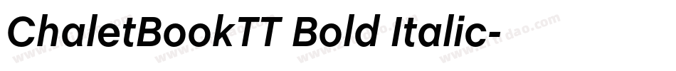 ChaletBookTT Bold Italic字体转换